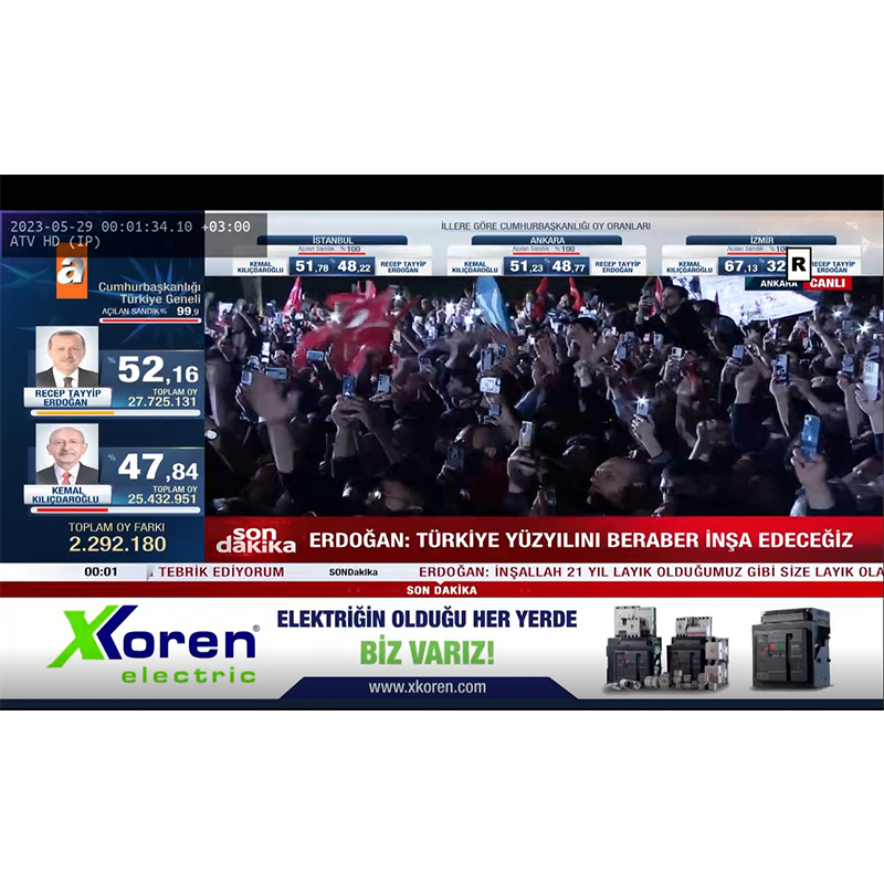 XKoren Electric altbant reklamları A Haber'de yayınlandı